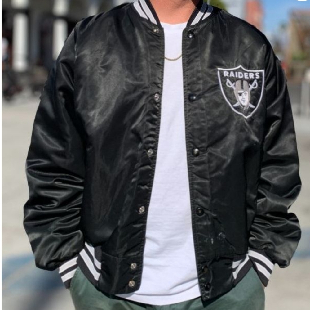 NFL × Nike Raiders JACKET Black and White Size Medium